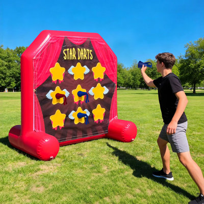 Jeux de carnaval gonflables avec jeu de pointage et Tic Tac Toe, jeux de sport interactifs doubles, portables pour événements commerciaux, fêtes de Noël et activités familiales