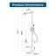 Système de douche autoportant extérieur avec douche à main et robinet à 2 poignées Ensemble de garniture de douche au sol en acier inoxydable avec valve brute-128031920