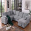 Canapé d'angle multi-fonctionnel en forme de L avec rangement et lit convertible-1483397525