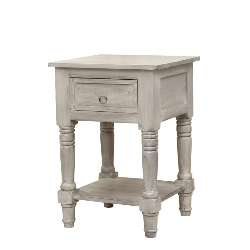 Leary Solid Wood End Table