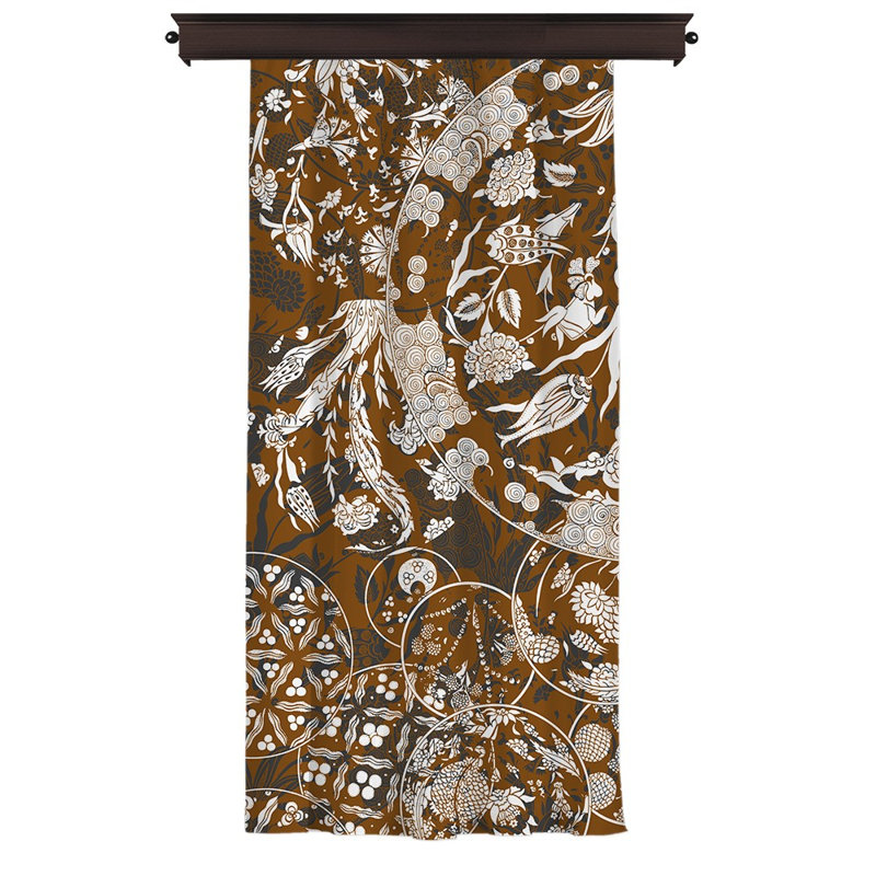 Rideau en polyester Southfield, Brun