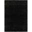 Tapis uni en polypropylène tissé à la machine en noir-86183997
