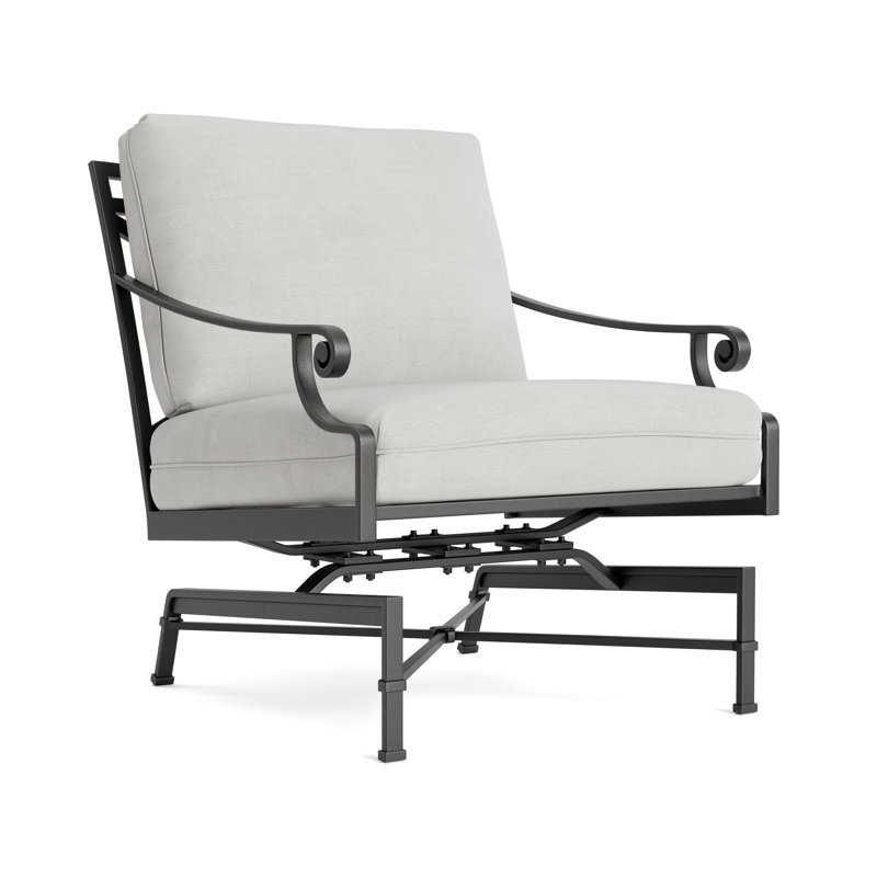 Venetian Outdoor Lounge Chair, Fusion Dove, Textured Pewter