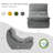 Bean Bag Chair Memory Foam Lunar Comfort Sofa - Machine Washable, Cat-Scratch Resistant Fabric with Side Pockets, Compressed Packaging-1911624548