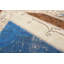 Tapis de bois one-of-kind-noué la 2010 kosak bleu foncé 6 pi x 7 pi. zone en laine 10 po Carmela