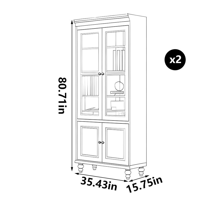 American style simple bookcase