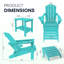 Ensemble de chaises Adirondack en plastique 5 pièces avec table d'appoint et repose-pieds Dalson-95981045