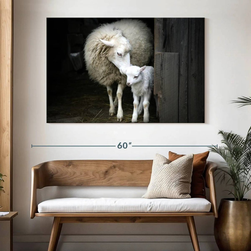 Brampt Maternal Sheep, 34" H x 51" W