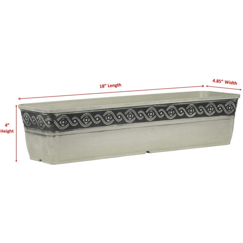 Cherisa Planter Box, Concrete Gray