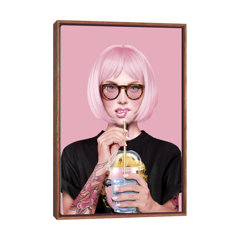 What's The Tee by Giulio Rossi - Floater Frame Print on Canvas, Brown Floater Framed, 101.6 cm H x 66.04 cm W