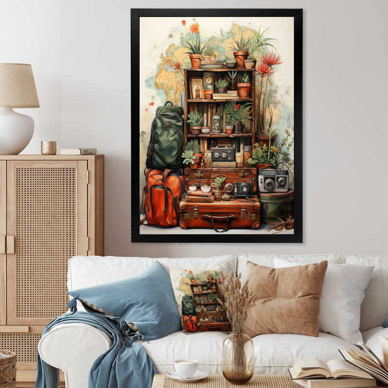 «Tyaun Bohemian Art Travel Wonders I», reproduction sur toile, Cadre photo noir, H 20 po x l 12 po x P 1 po