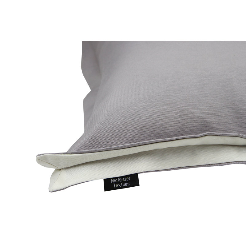 Square Cushion Cover, Charcoal Grey/Natural, 60 x 60cm