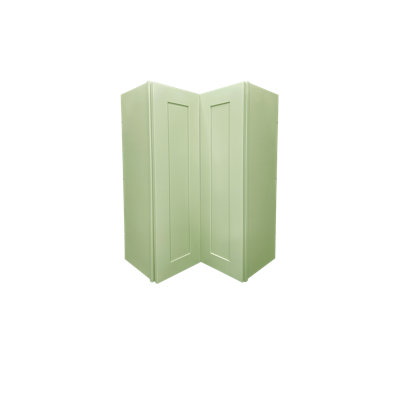Double Door 24'' W Plywood Corner Wall Cabinet Ready-to-Assemble