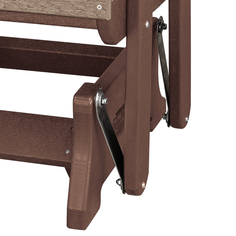 Banc en plastique d'extérieur Gina, Bois patiné / brun Tudor