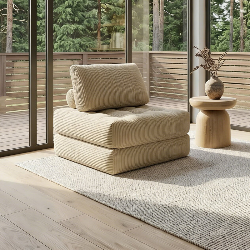 Canapé à billes de style moderne avec tissu doux pour le salon, la chambre à coucher, Chameau