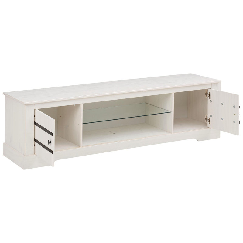 Brookville Unfinished TV Stand for TVs up to 70", White Lacquer