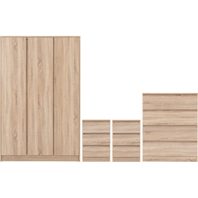 Braunstein 4 Pieces Bedroom Set, Beige