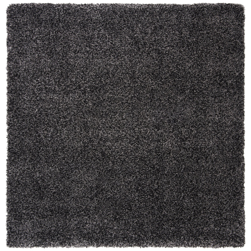 Mirabal Royal Shag Performance Solid Color Rug, Square 6'7"