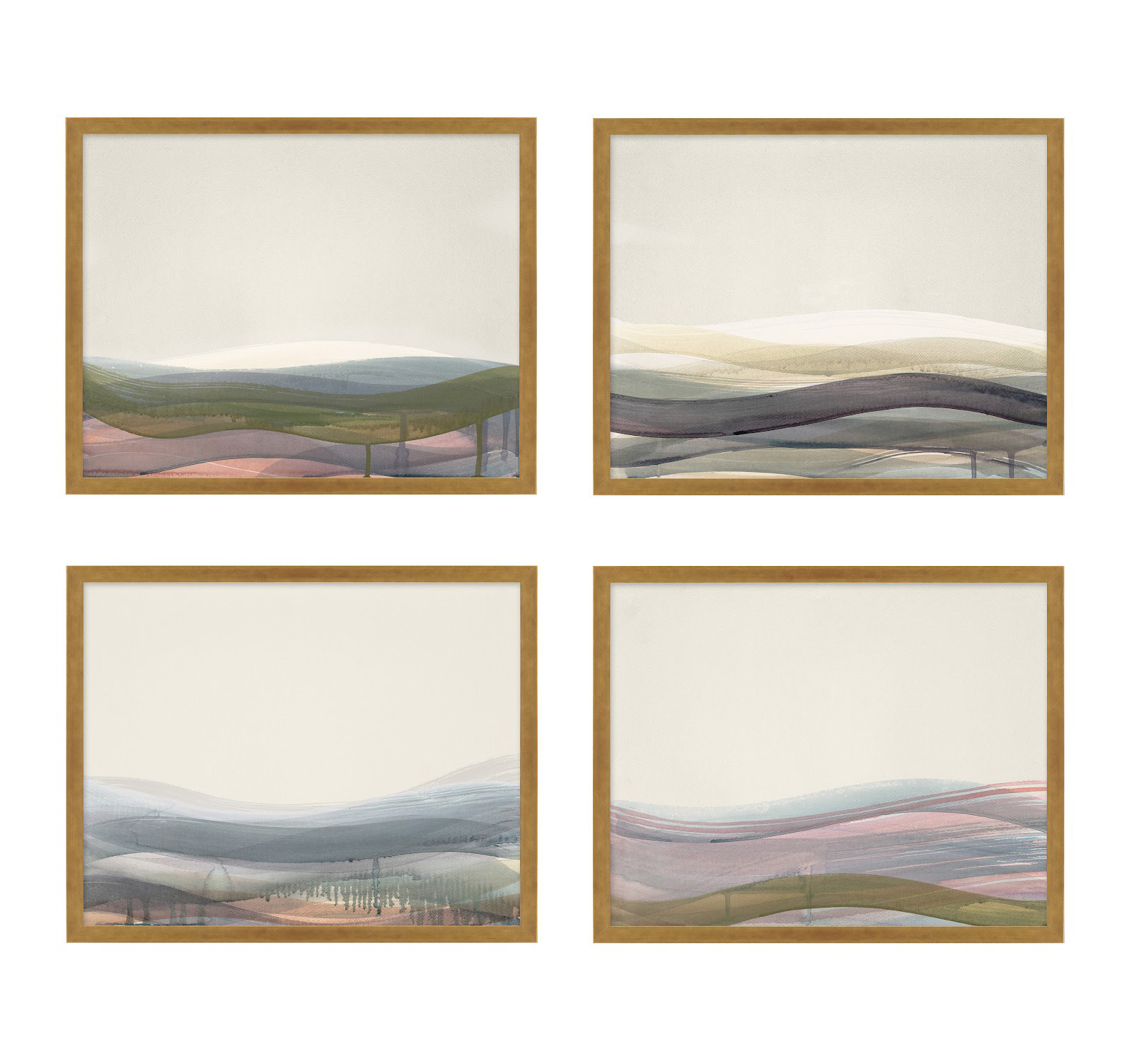 Lalita "Preliminary" Print by Beth James, Gold Framed, 25" W x 20" H