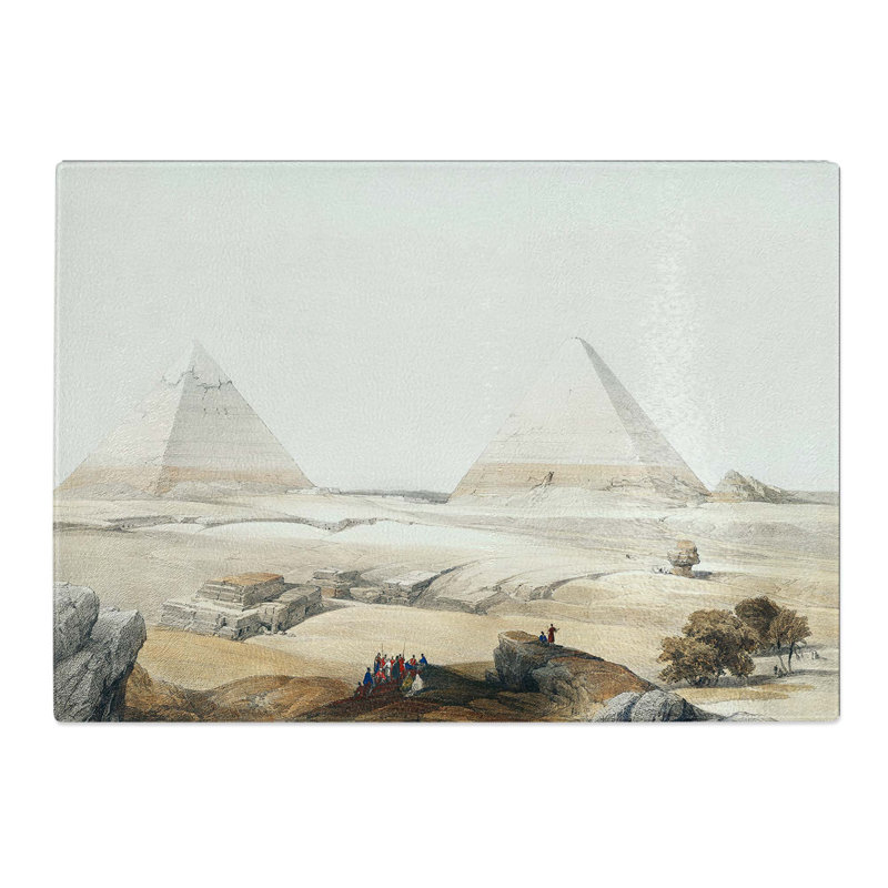 Tempered Glass Pyramids of Giza by David Roberts Chopping Board, 39 cm x 28.5 cm