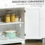 Buffet, armoire de cuisine à porte, rangement pour bar et tiroirs, tablette réglable