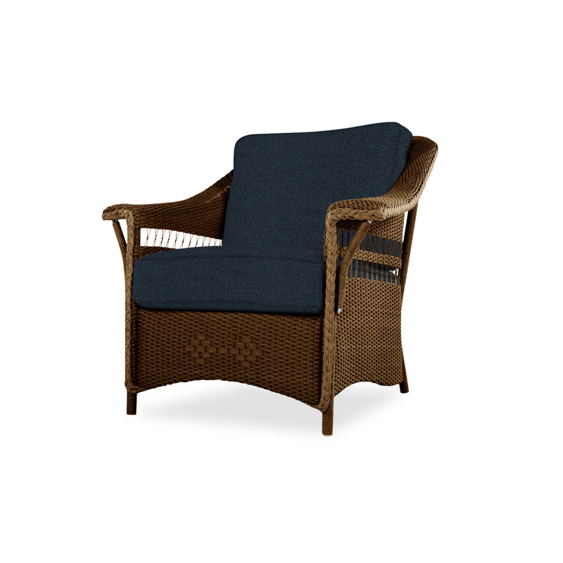 Nantucket Outdoor Lounge Chair, Sandberg Navy, Mink