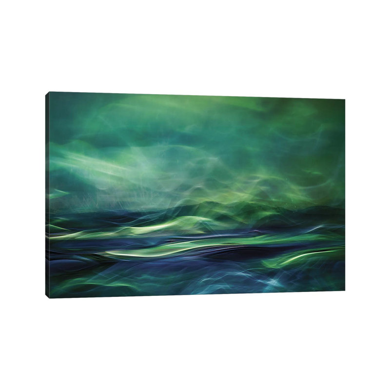 « northern lights », impression, H 8 po x l 12 po x P 0,75 po, Toile
