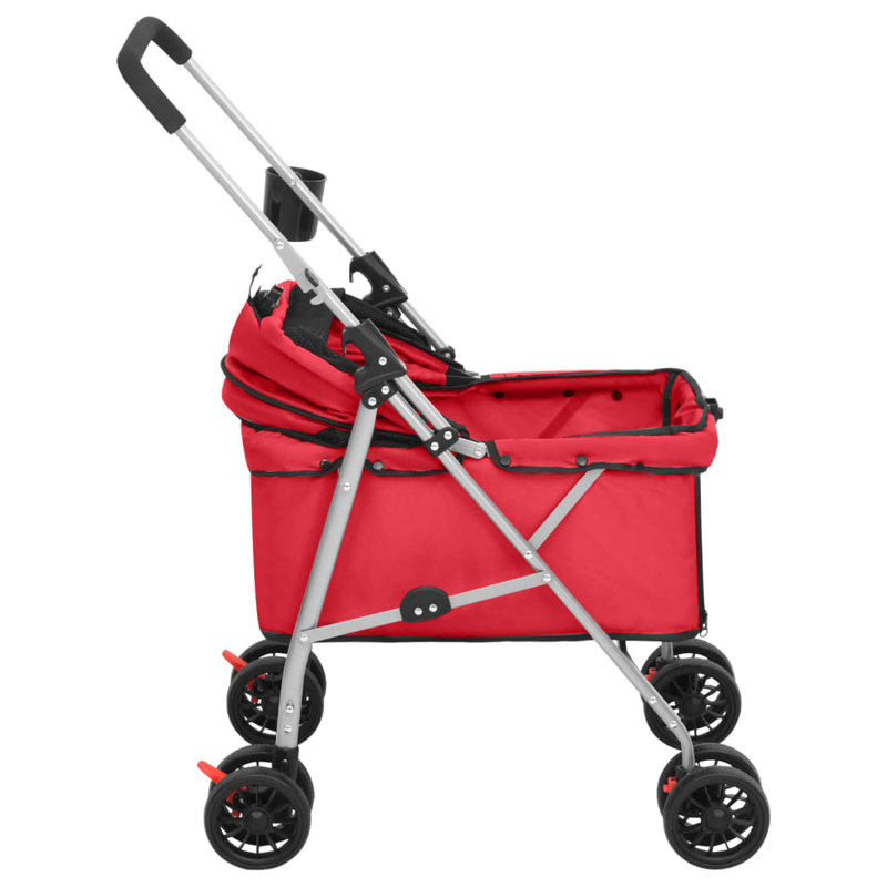 Dawnview Foldable Pet Stroller, Red