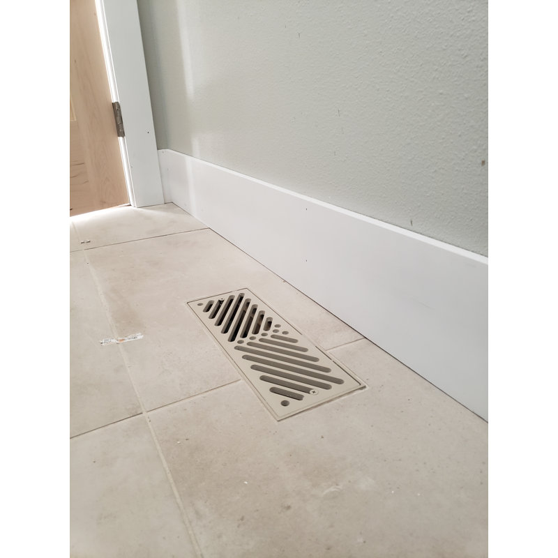 Évent de plancher encastré en métal Vent12, Poussière de safari