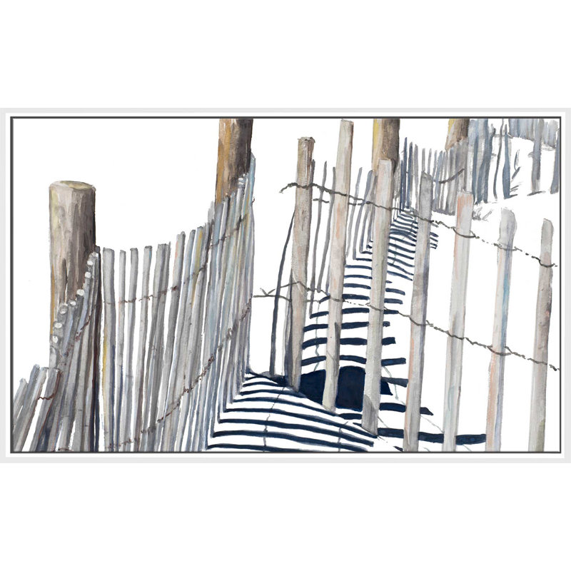 «Shadows of Paradise», reproduction de peinture à l'aquarelle, H 21,5 po x l 27,5 po x P 0,75 po, Cadre blanc