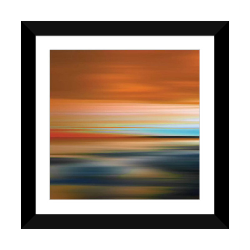 «Blured Landscape I», impression sur toile, H 16 po x l 16 po x P 1 po, Cadre noir