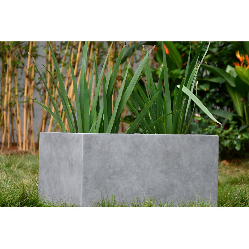 Gethsemane Planter, 12" H x 12" W x 23" D, Natural Concrete