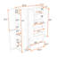 Grand garde-manger autoportant moderne avec tiroirs, tablettes réglables et plateaux coulissants Modern-129602923