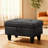Rectangular Storage Ottoman Bench, Faux Leather Footrest With Hinged Lid, Coffee Table Stool For Living Room, Bedroom, Entryway, Black-729512030