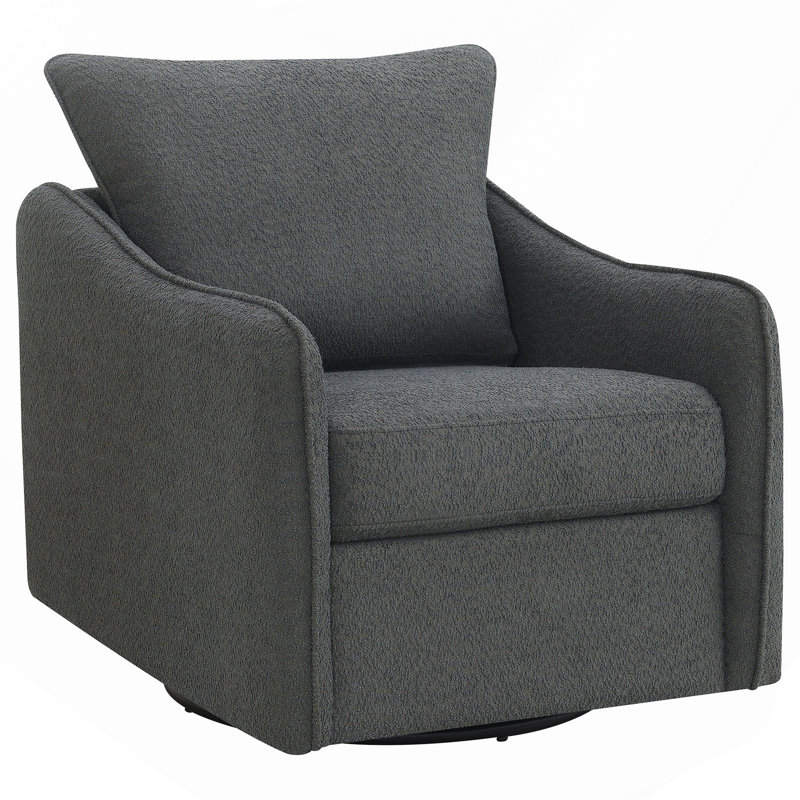 Chaise pivotante rembourrée gris anthracite, Gris anthracite