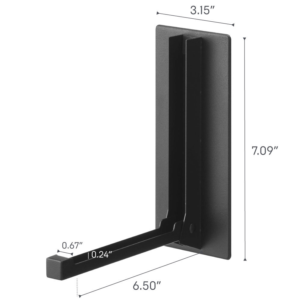Tower Steel Wall-Mounted Hook, Black