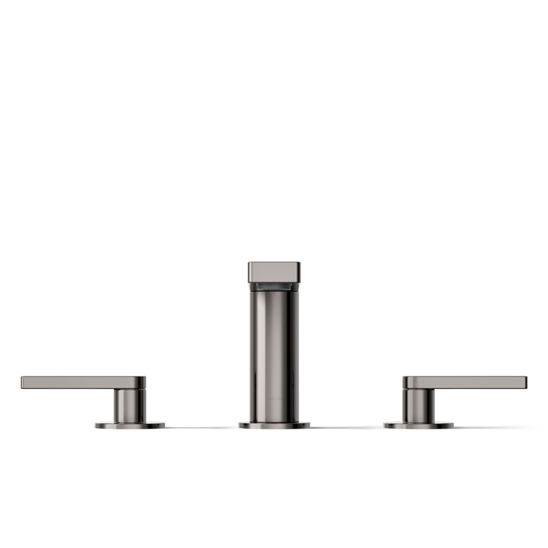 Composed Widespread Bathroom Faucet with Drain Assembly, Vibrant Titanium