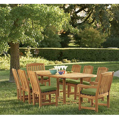 Ensemble repas 9 pièces teck luxueux Dunshee