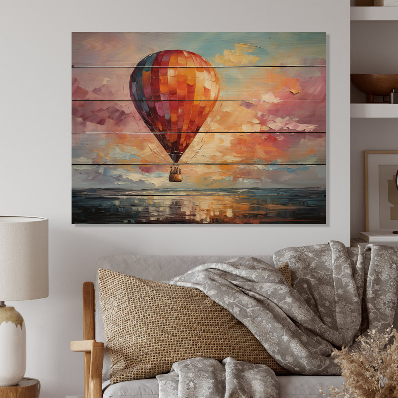 Januell Airballoon Views I, impression sur bois, H 24 po x l 32 po x P 0,78 po