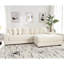 Surdimensionné deux canapés, en forme de L avec méridienne droite, velours côtelé, 8 coussins, assemblage, beige moderne en forme de L facile à utiliser