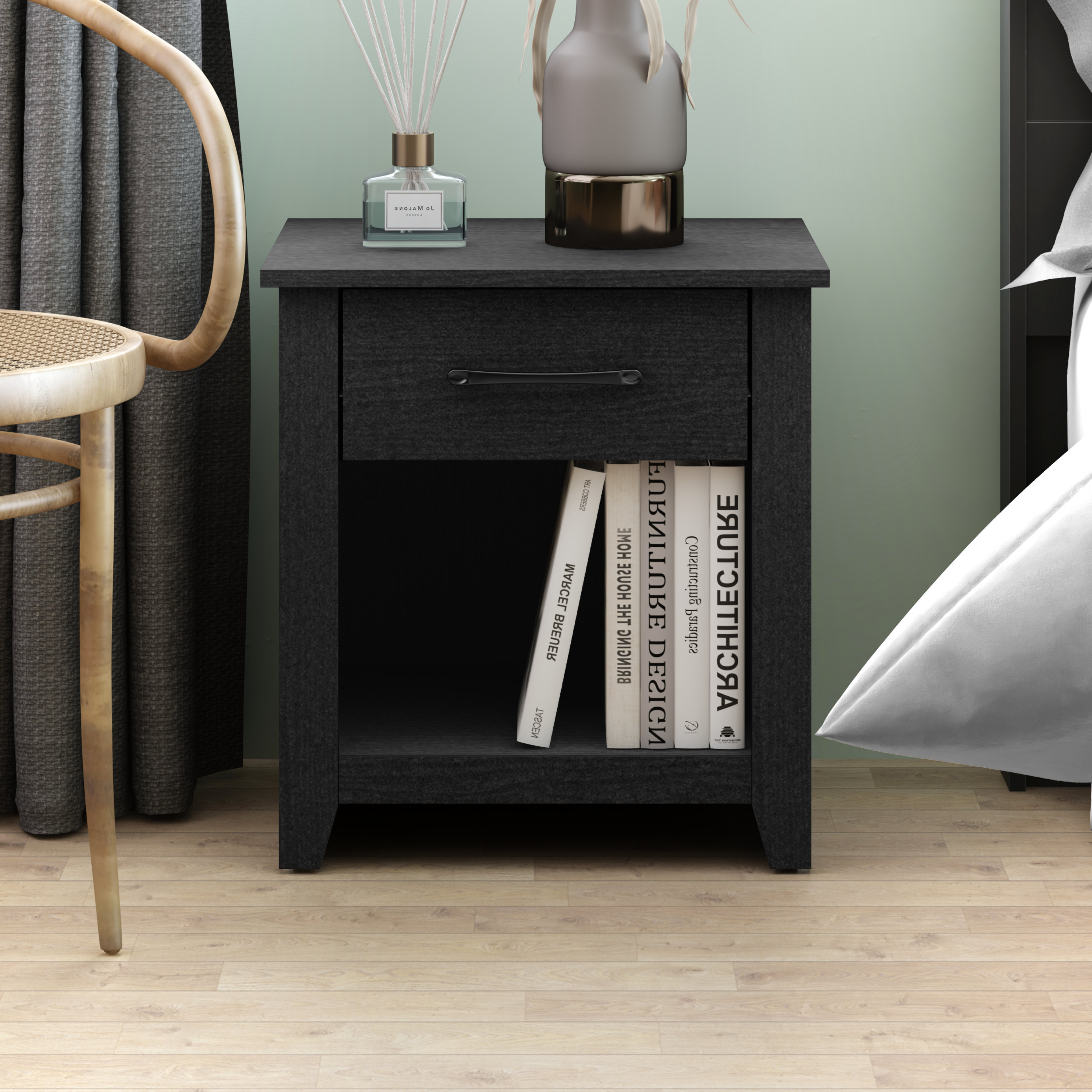 Walter 1 Drawer Nightstand (Set of 2)