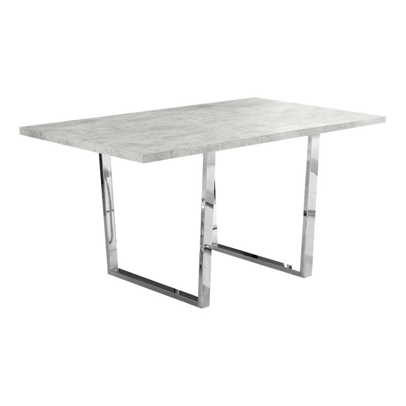 Table de salle à manger, rectangulaire, cuisine, salle à manger, métal chromé
