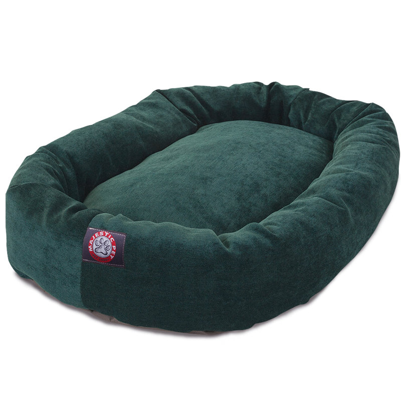Lit ovale pour animal de compagnie, Moyen (l 18 po x P 32 po x H 7 po), Marin