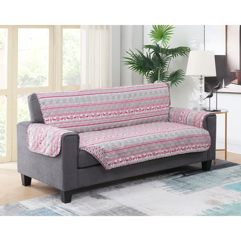 Polyester T-Cushion Sofa Slipcover