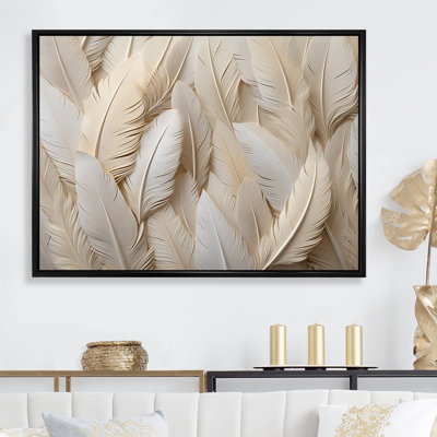 Plumes de plumes - art encadré de plumes