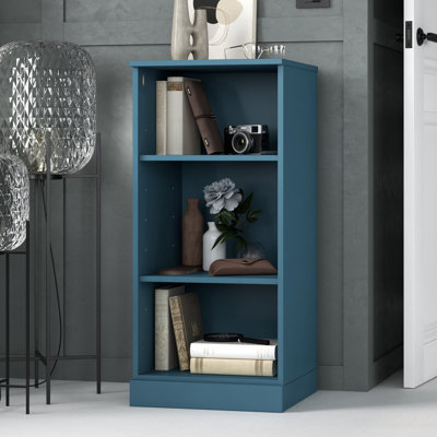 Palace Imports 100% Solid Wood 3-Shelf Bookcase, Adjustable Shelves, 16.5" Wide, 35.75" Tall