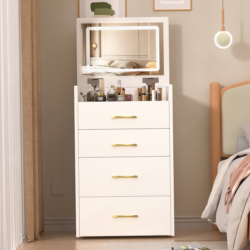 Meuble-lavabo 3 en 1 avec miroir ouvert