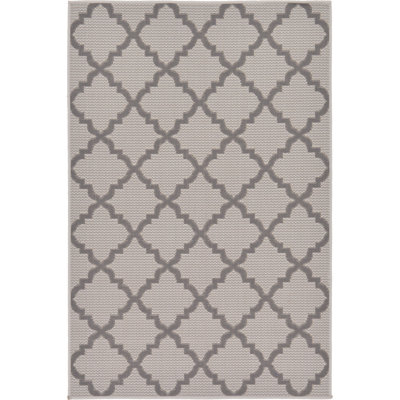 Tapis pour l'intérieur et l'extérieur à motif géométrique gris Templepatrick