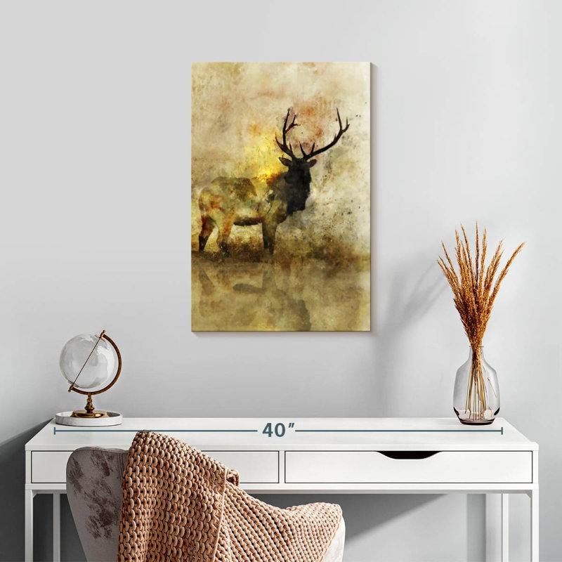 Calm Deer I, H 24 po x l 16 po