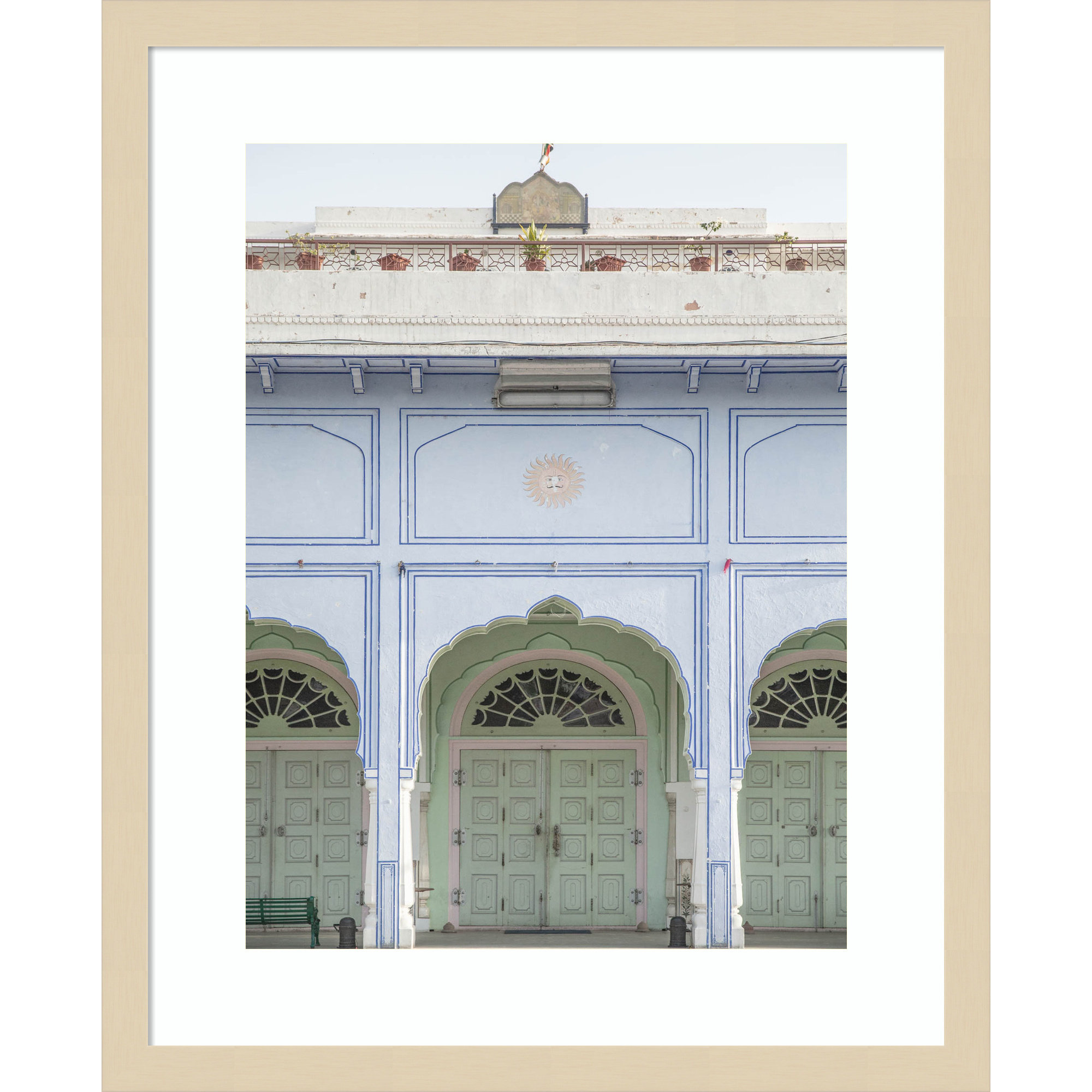 Sunshine Palace by Shot by Clint Wood Framed Wall Art Print, Brown , 21" H x 17" W